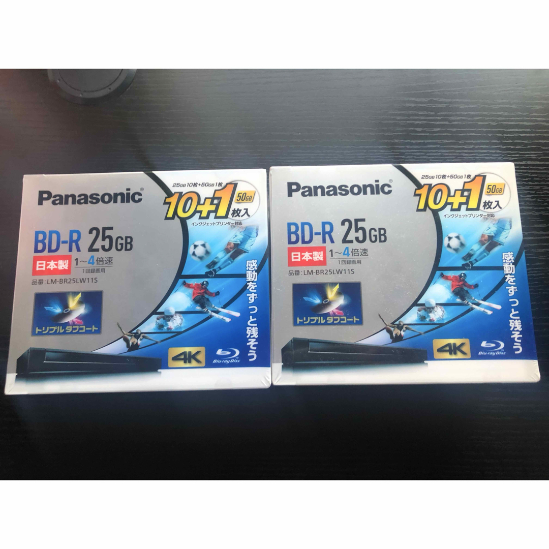 Panasonic(パナソニック)のパナソニック 4倍速ブルーレイディスク(追記)25GB10枚+50GB1枚2個 スマホ/家電/カメラのテレビ/映像機器(その他)の商品写真