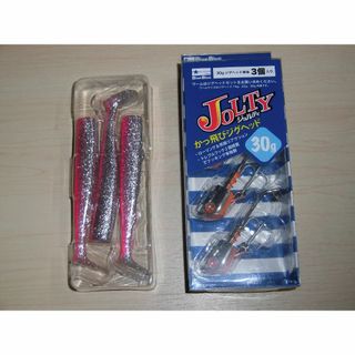 ブルーブルー　ジョルティ 30 ジグヘッド＋予備パワーワーム　クリアチャートG(ルアー用品)