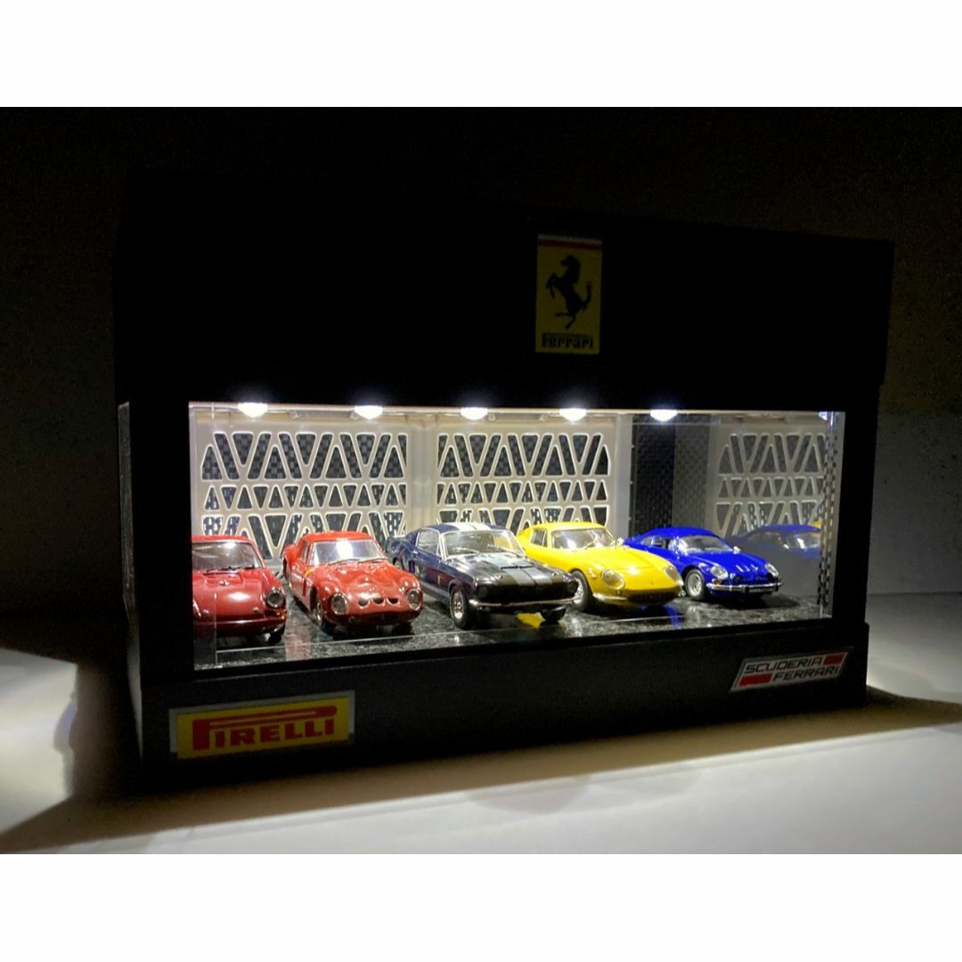 1/24〜1/64展示可・間接照明＆二重壁2・ディスプレーBOX・ネオ
