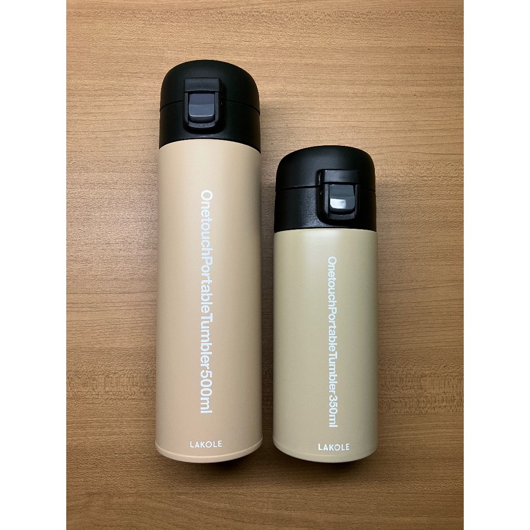 新品未使用 ポータブル タンブラー 水筒 350ml 500ml 2本セット インテリア/住まい/日用品のキッチン/食器(タンブラー)の商品写真