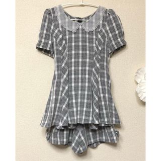 Secret Honey - シークレットハニー　チェック柄半袖プルオーバーとショートパンツセットアップ　美品