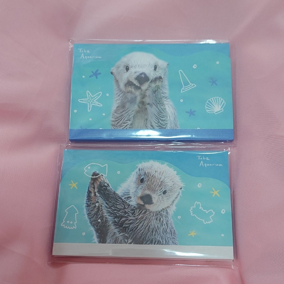 鳥羽水族館 ラッコ メイ キラ ダイカットメモ エンタメ/ホビーのおもちゃ/ぬいぐるみ(キャラクターグッズ)の商品写真