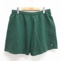 W38★古着 ジャージーズ ショート スウェット パンツ ショーツ メンズ 90年代 90s ワンポイントロゴ USA製 緑 グリーン 25may31 中古 ボトムス 短パン ショーパン