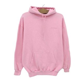 バレンシアガ(BALENCIAGA)のバレンシアガ ロゴ プリント フーディ 578135 メンズ ピンク BALENCIAGA 【中古】 【アパレル・小物】(パーカー)
