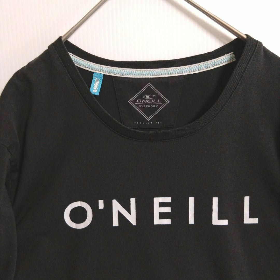 214 O'NELL 半袖Tシャツ M 黒 タグ無 US古着 レディス レディースのトップス(Tシャツ(半袖/袖なし))の商品写真