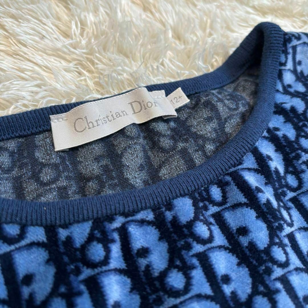 極美品✨Christian Dior オブリーワンピース ブルー 12+ Christian Dior - 極美品✨Christian Dior オブリーワンピース