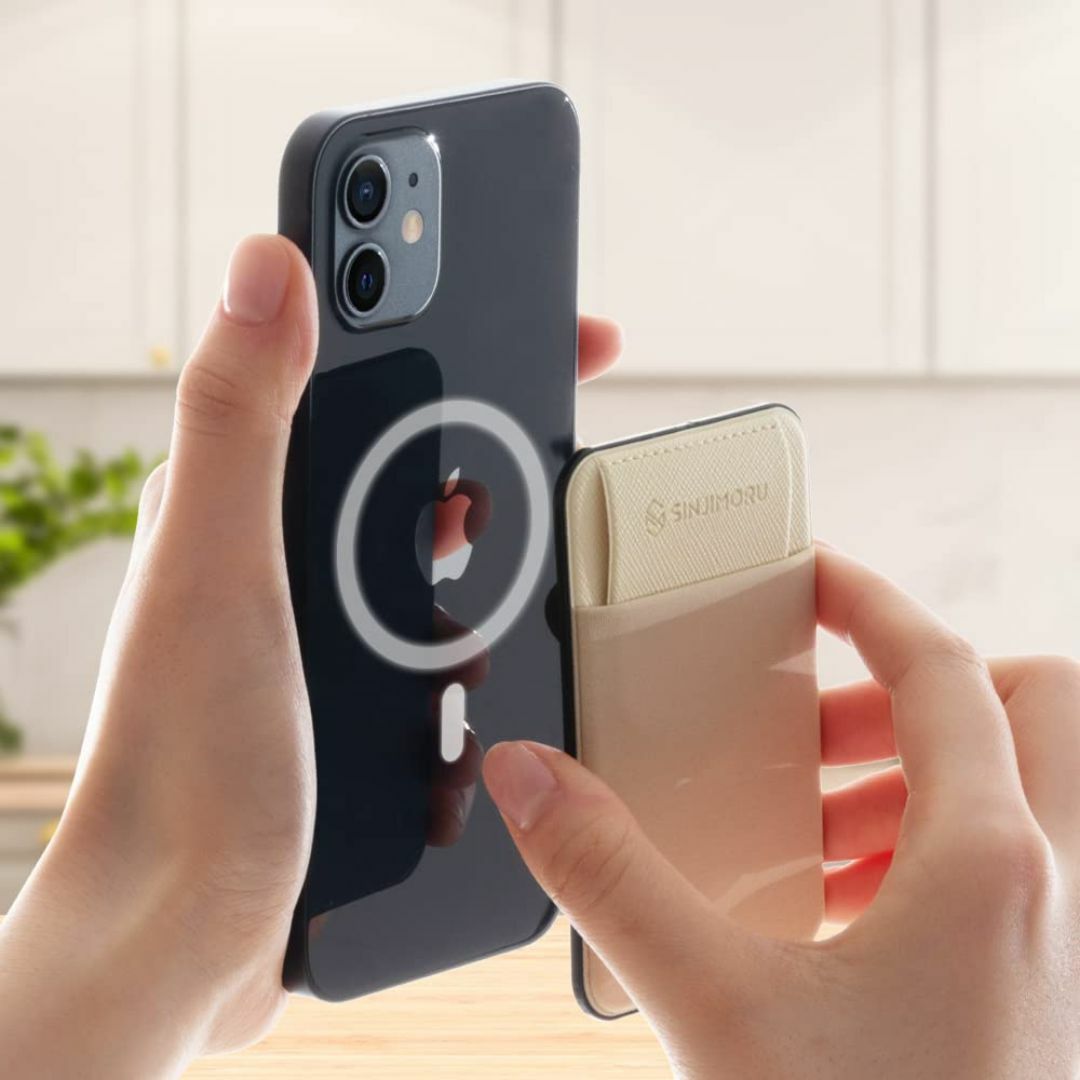 【滑り止めシリコンパッド追加】Sinjimoru Magsafe対応 iPhon スマホ/家電/カメラのスマホアクセサリー(その他)の商品写真