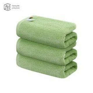 今治産 フェイスタオル 超吸水タイプ 国際標準 グリーン ３枚セット(タオル/バス用品)