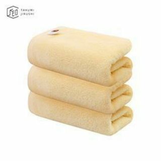 今治産 フェイスタオル　超吸水タイプ 国際標準 イエロー　３枚セット(タオル/バス用品)