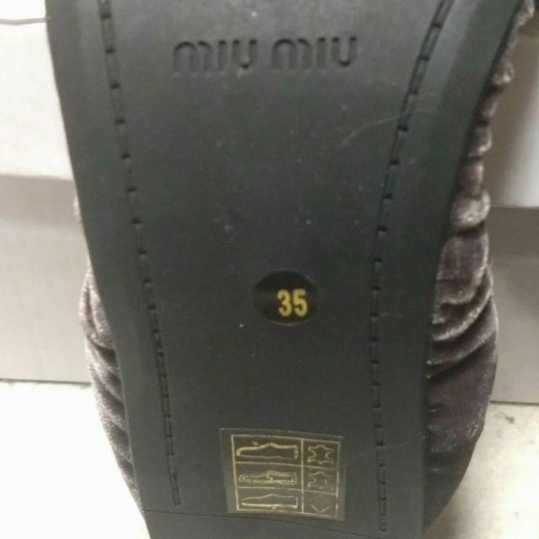 MIU MIU - 美品 miu miu ミュウミュウ ベロア バレエシューズ