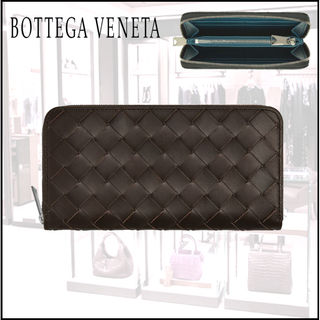 ボッテガヴェネタ(BOTTEGA VENETA)のボッテガヴェネタ バイカラー ジップ アラウンド ウォレット 長財布(長財布)