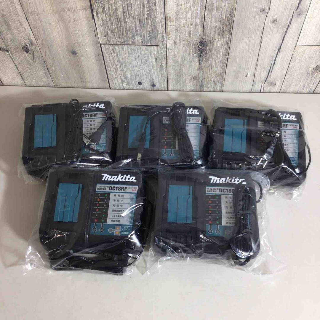 【未使用品】★純正品★マキタ(makita) 急速充電器 DC18RF 5個セット【戸田店】 自動車/バイクのバイク(工具)の商品写真