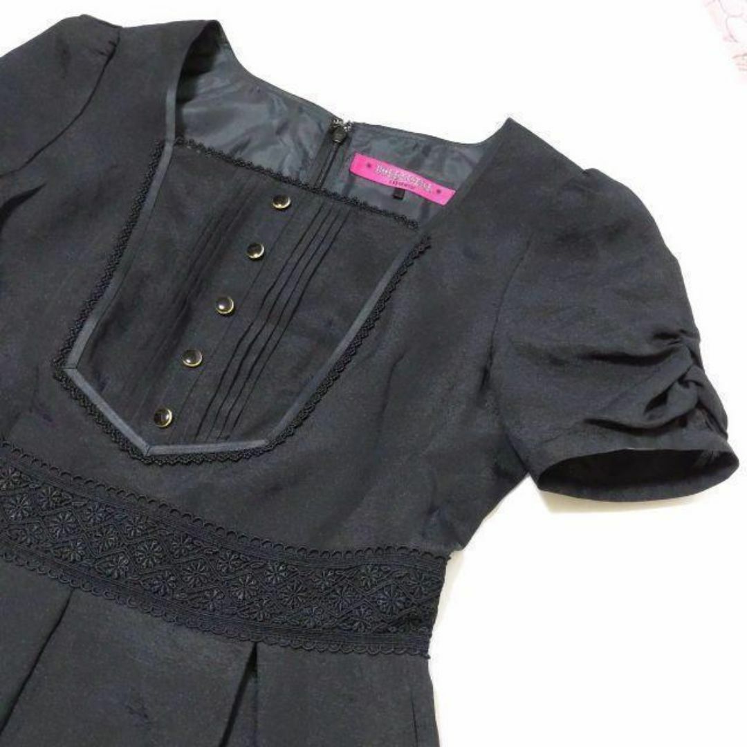 DOLLY GIRL BY ANNA SUI(ドーリーガールバイアナスイ)の美品★ANNA SUI アナスイ★エンブロイダリーシフォンワンピース ブラック レディースのワンピース(ひざ丈ワンピース)の商品写真