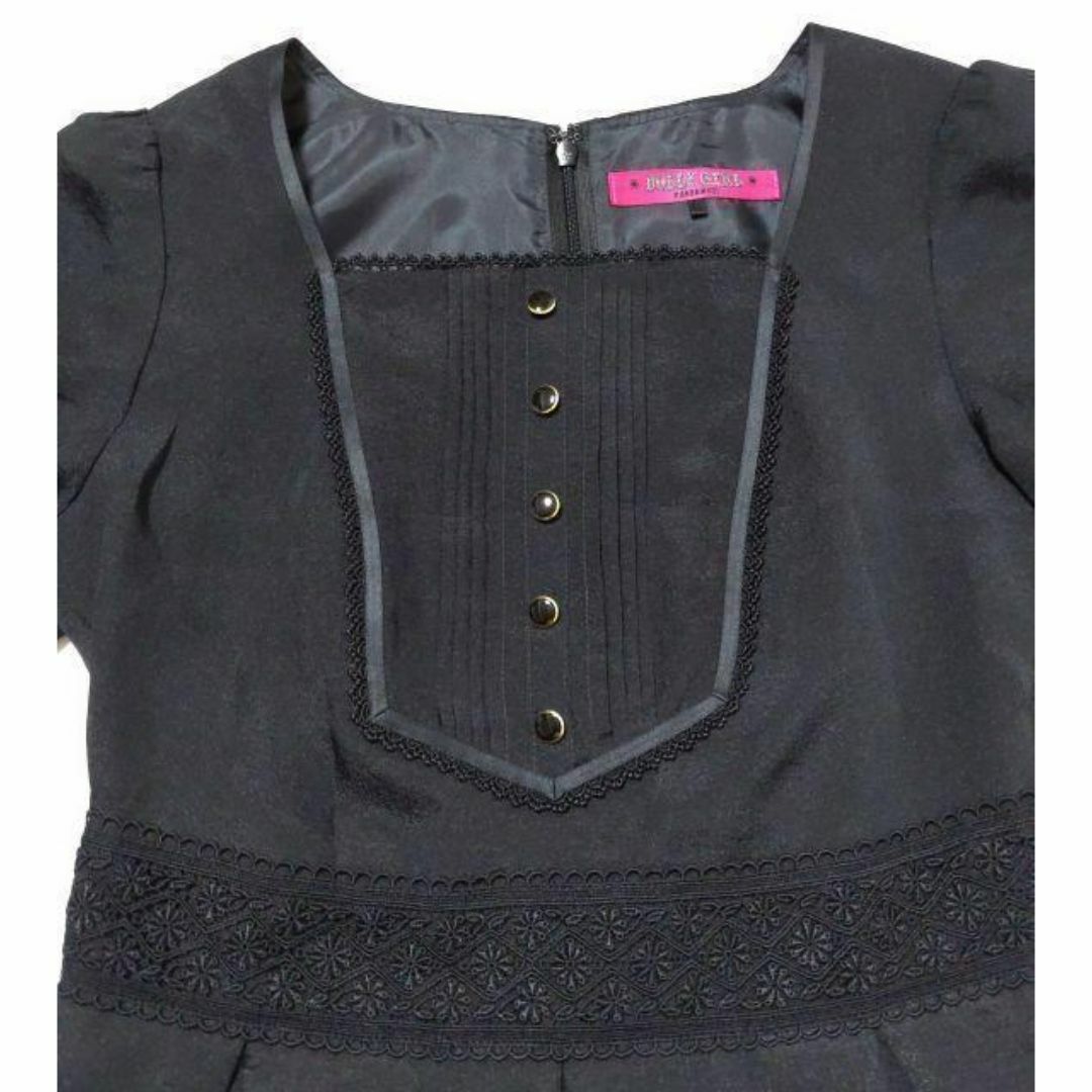 DOLLY GIRL BY ANNA SUI(ドーリーガールバイアナスイ)の美品★ANNA SUI アナスイ★エンブロイダリーシフォンワンピース ブラック レディースのワンピース(ひざ丈ワンピース)の商品写真