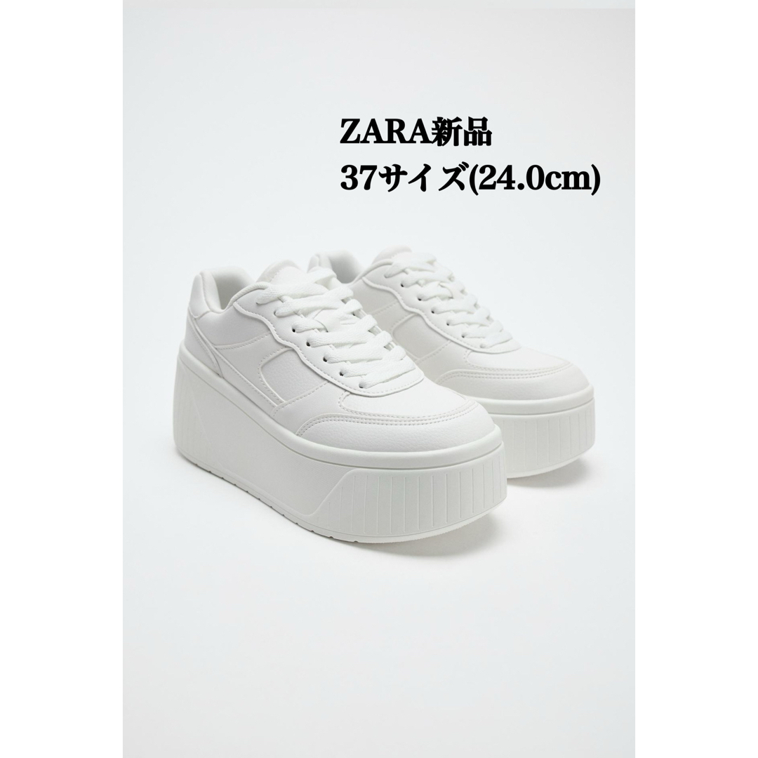 ZARA ザラ フラットフォームスニーカー 37サイズ24cm完売品 ZARA - 完売品 ZARA フラットフォームスニーカー 37サイズ(24cm