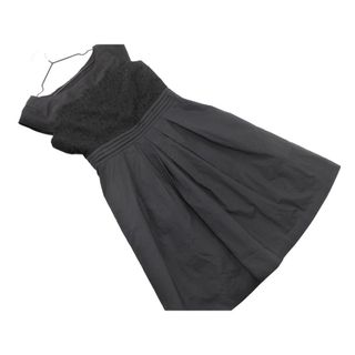 Jewel Changes ジュエルチェンジズ ユナイテッドアローズ レース 切替 Aライン ワンピース size36/黒 ■◆ レディース