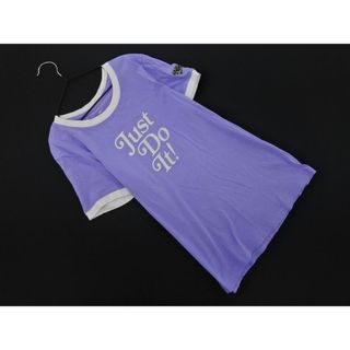 NIKE ナイキ フロッキープリント Tシャツ sizeS/ラベンダー ■◆ レディース