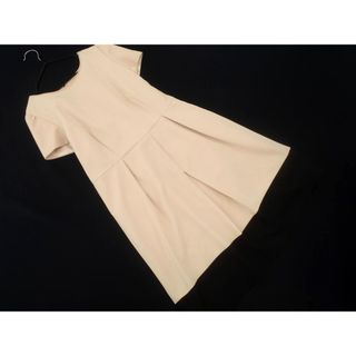 エニィスィス(anySiS)の新品 any SiS エニィスィス タック Aライン ワンピース size2/ベージュｘ黒 ■◆ レディース(ミニワンピース)