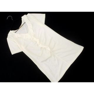 エニィスィス(anySiS)のany SiS エニィスィス ラッフル カットソー size2/オフホワイト ■◆ レディース(カットソー(半袖/袖なし))