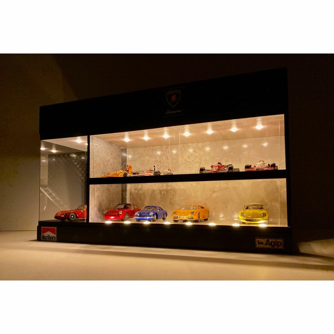 1/43仕様・カーボン＆マーブル・2層式ディスプレーBOX / ネオジオラマ エンタメ/ホビーのおもちゃ/ぬいぐるみ(ミニカー)の商品写真