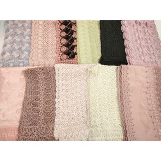 平和屋着物▼スリーシーズン 春夏秋　和装小物　ショールまとめて11点　透け感のあるショール　レース織　逸品　DAAR3590zzz(和装小物)