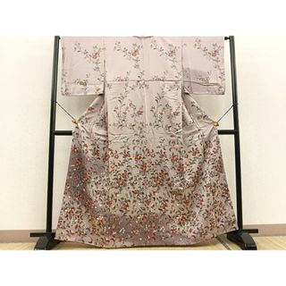 平和屋着物■訪問着　更紗草花文　暈し染め　正絹　逸品　BAAS5045xa(着物)