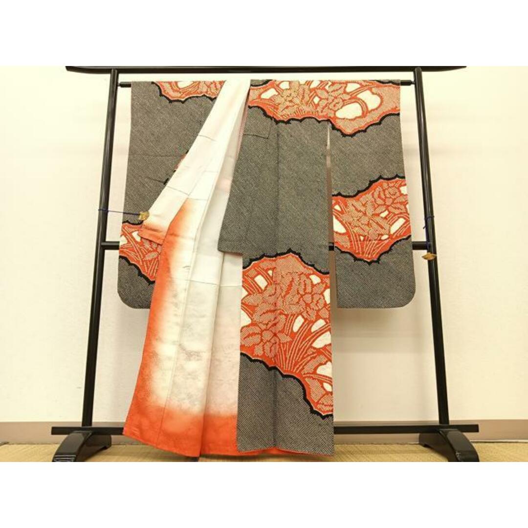 平和屋着物□豪華振袖 駒刺繍 絞り 雲隠れ花文 金糸 正絹 逸品 平和屋着物□豪華振袖 駒刺繍 絞り 雲隠れ花文 金糸 正絹 逸品