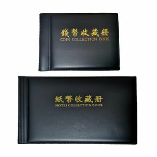 Augsion 2冊セット 紙幣 コイン 収集 保存用 コレクション アルバム (その他)