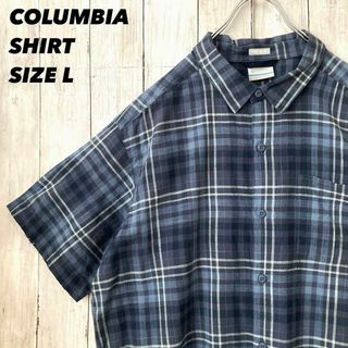 Columbia - COLUMBIA コロンビア　半袖マドラスチェック柄シャツ　サイズ L US古着
