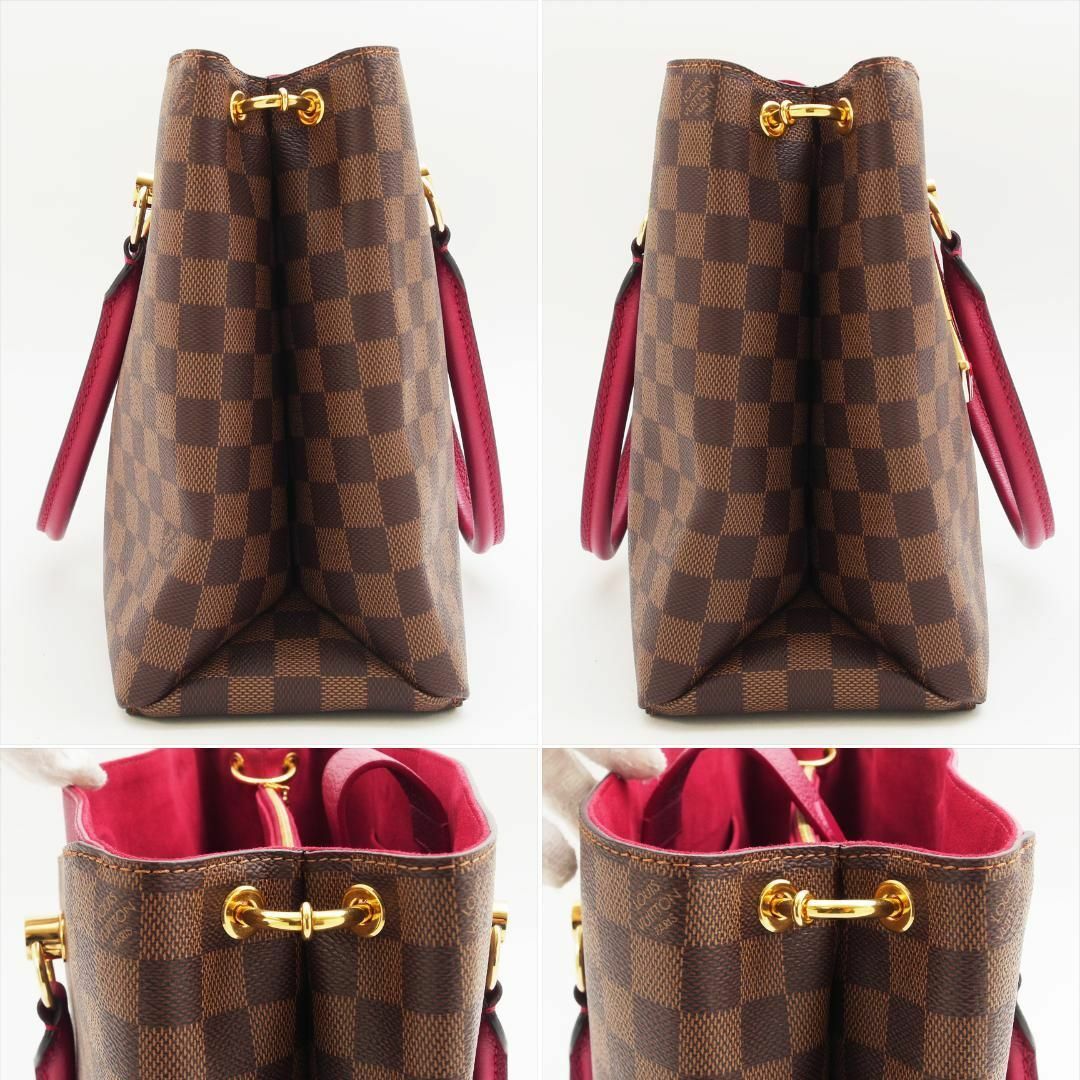 使用わずか✨ ルイヴィトン ダミエ LVリバーサイド ハンドバッグ レッド LOUIS VUITTON - 使用わずか✨ ルイヴィトン ダミエ LV