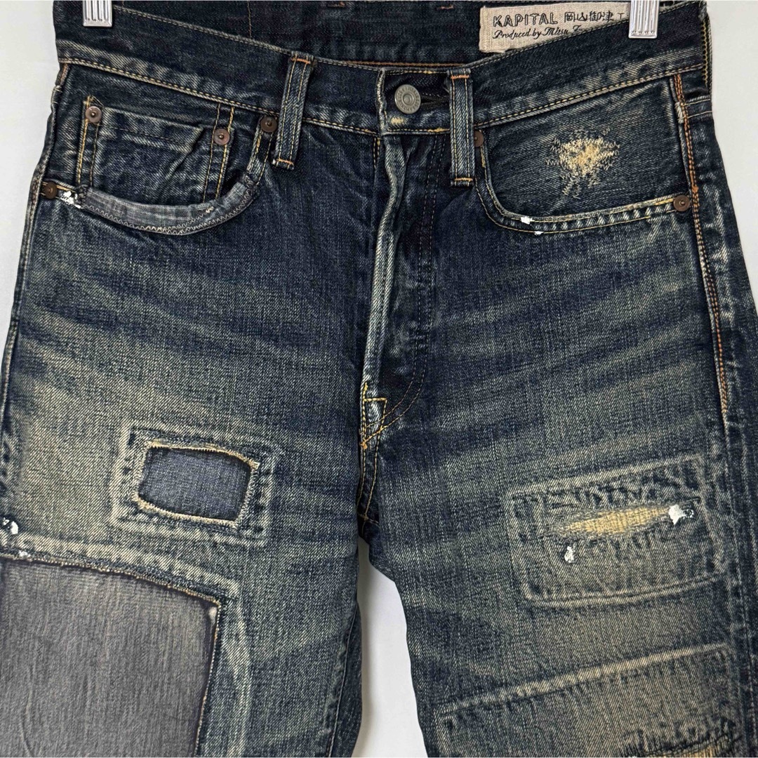 KAPITAL　半袖　襤褸加工　BORO K2412LJ156-GRAY-