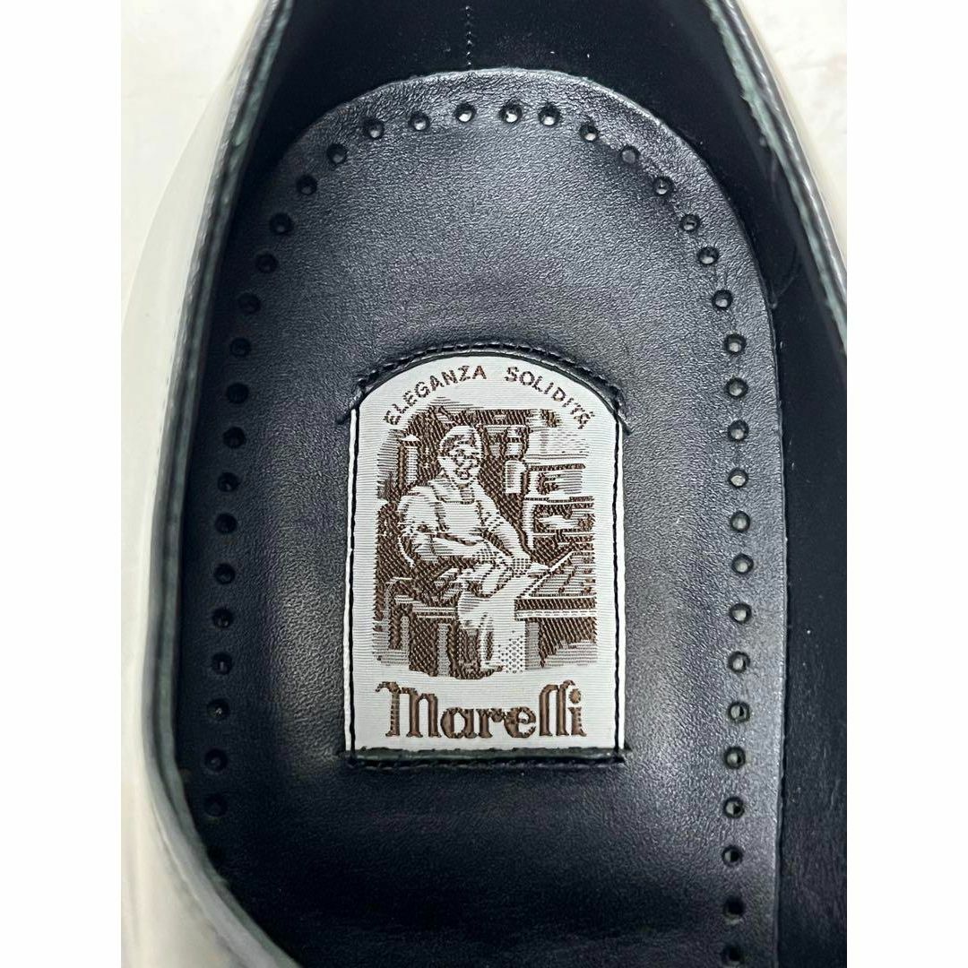 MARELLI(マレリ)の美品 MARELLI 24EEE レザーストレートチップシューズ ビジネス 黒 メンズの靴/シューズ(ドレス/ビジネス)の商品写真