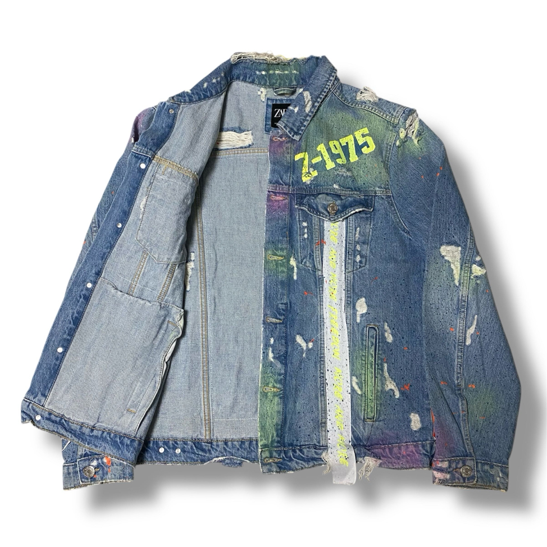 ZARA ペイントデニムジャケット BTS ユンギ着用 Lサイズ - メルカリ