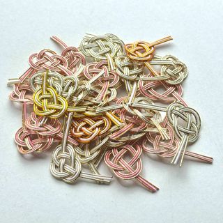 ★お買い得品 ★ 水引 あわじ結び 30個セット　[ゴールド・ミックス]