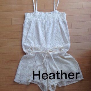 ヘザー(heather)の良品♥︎Heatherレースサロペット(サロペット/オーバーオール)