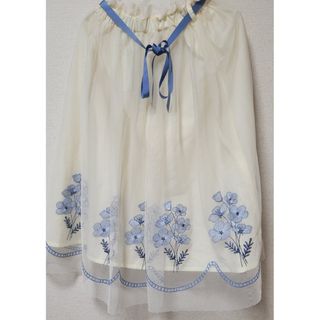 アンアナザーアンジェラス(an another angelus)の新品未使用タグ付き。アンアナザーアンジェラスシフォンスカート(ひざ丈スカート)