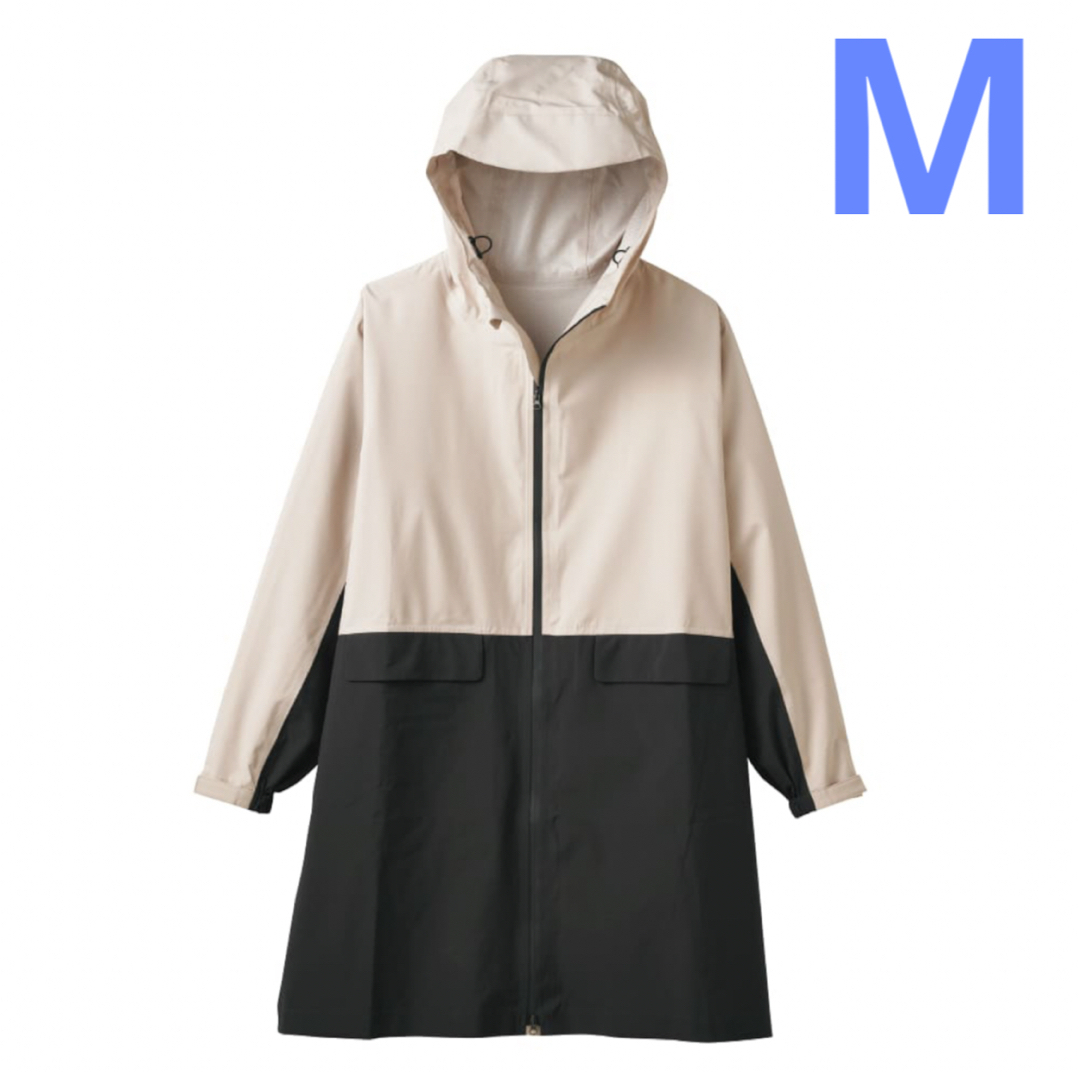 WORKMAN(ワークマン)のワークマン レディースバイカラーレインコート M グレージュ×チャコール 新品 レディースのファッション小物(レインコート)の商品写真