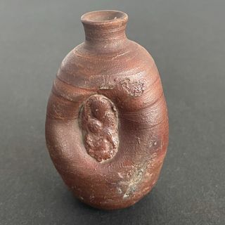 古備前 江戸期 臍徳利 へそ徳利 人形 徳利 一輪挿し 水滴 布袋 骨董 古道具(陶芸)