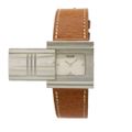 HERMES エルメス グリザード シルバー文字盤 SS 革ベルト レディース QZ クォーツ 腕時計 GL1.510