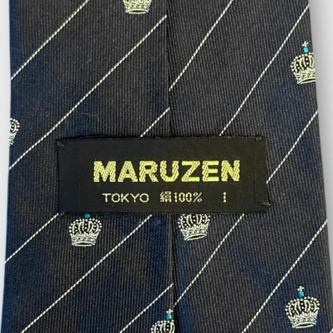 MARUZEN 丸善 ストライプ柄 レジメンタルタイ 王冠 メンズのファッション小物(ネクタイ)の商品写真