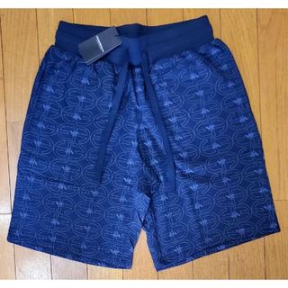 エンポリオアルマーニ(EMPORIO ARMANI)のエンポリオアルマーニ　新品　メンズ　スウェットショートパンツ(ロゴ/ネイビーS)(ショートパンツ)