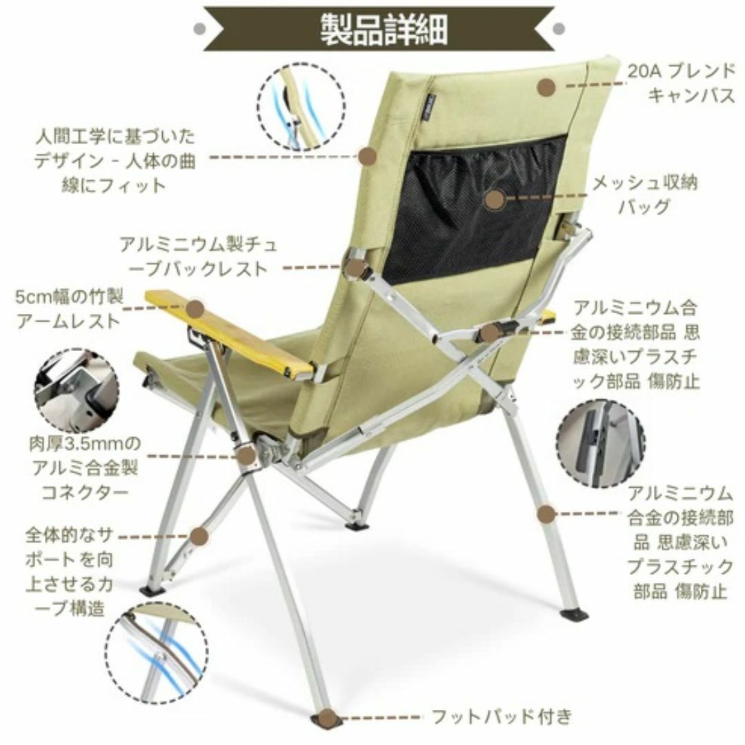 ONWAY SPRTS プレミアムリクライニングコットン焚き火チェア クッション ONWAY SPRTS プレミアムリクライニングコットン焚き火チェア