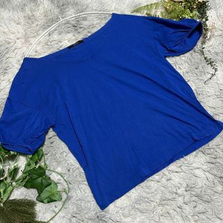 マカフィー(MACPHEE)の【MACPHEE】青色クロップドTシャツ カットソー　ブルー(Tシャツ(半袖/袖なし))