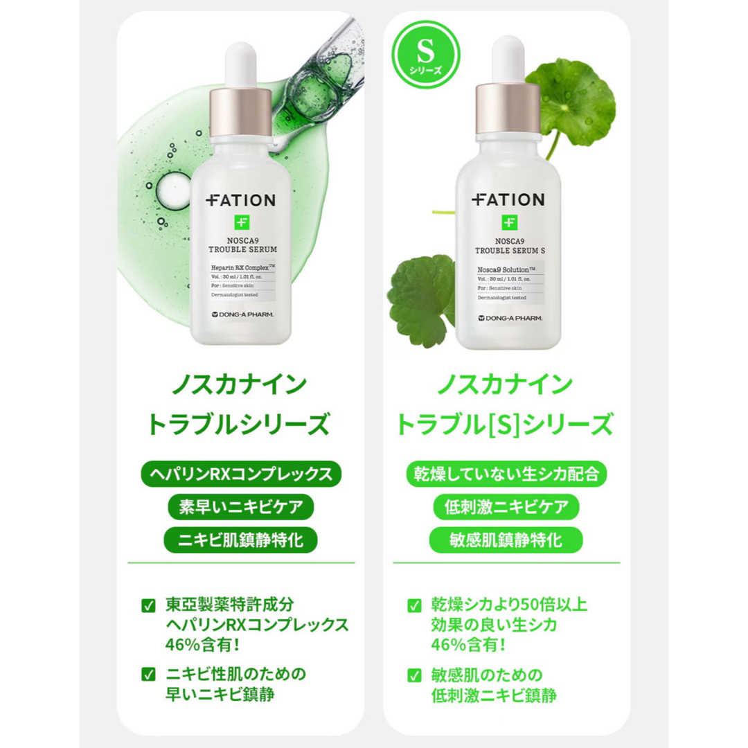 FATION  パティオン 美容液 / ノスカナイン  トラブルS 3点セット コスメ/美容のスキンケア/基礎化粧品(美容液)の商品写真