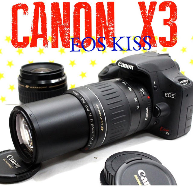 動画OK❤️GWはすぐそこ‼️Canon X3 kiss 超望遠 スマホ転送