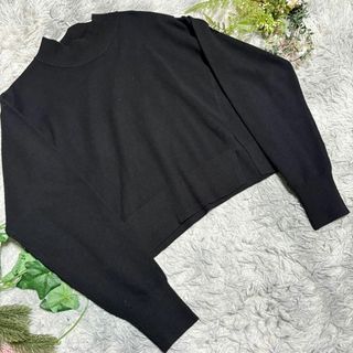 オペークドットクリップ(OPAQUE.CLIP)の【OPAQUE CLIP】ショート丈ハイネック　クロップドニット　L(ニット/セーター)