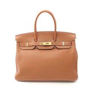 エルメス(HERMES)のHERMES エルメス ハンドバッグ バーキン35 ゴールド(ハンドバッグ)