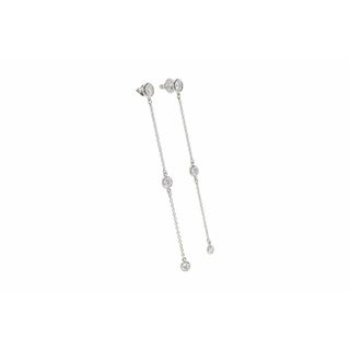 ティファニー(Tiffany & Co.)のティファニー Pt950 3Pダイヤ×2 エルサ・ペレッティ バイザヤード ピアス【新宿店】【中古】【新着】(ピアス)