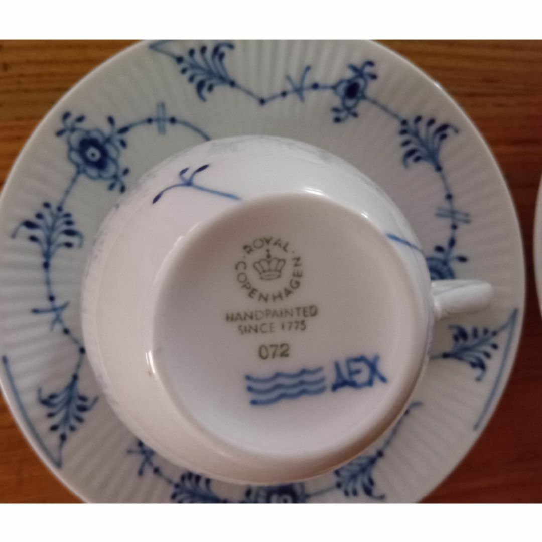 ROYAL COPENHAGEN(ロイヤルコペンハーゲン)のロイヤルコペンハーゲン　ブルーコペンハーゲン　デミタスカップ　ペア インテリア/住まい/日用品のキッチン/食器(グラス/カップ)の商品写真