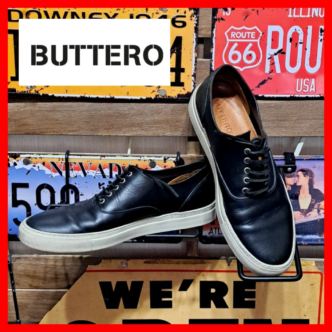 衝撃の激安コスパ・掘り出し物も BUTTERO 定価5.7万 - BUTTERO ブッテロ ローカットレザー TANINO 靴